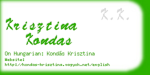 krisztina kondas business card